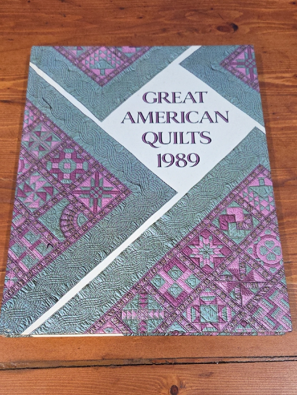 Great American Quilts 1989 Book - Purple and Teal Cover